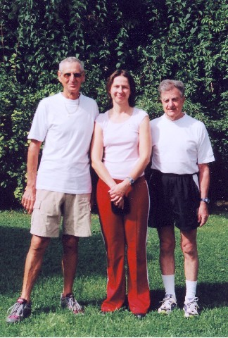 Foto: vor dem Start von links Wilfried Fischer, 
Arne Schulze und Engelbert Müller